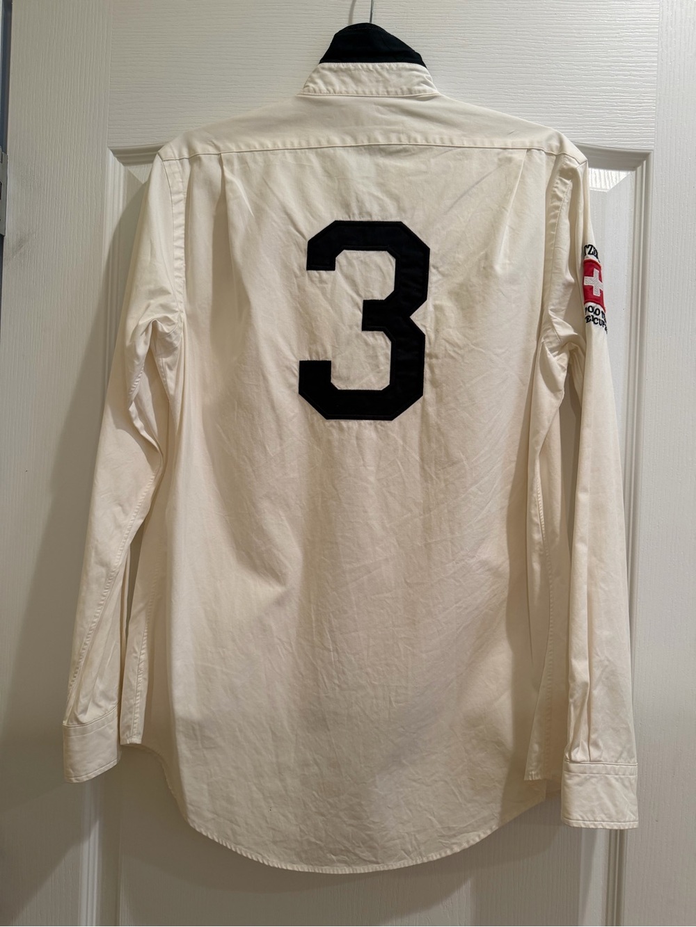 Polo by Ralph Lauren Vintage Cream Button-Down Shirt with PRL Crest - Picture 3 of 3